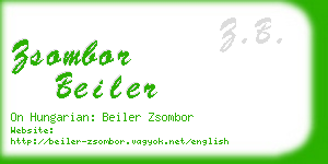 zsombor beiler business card
